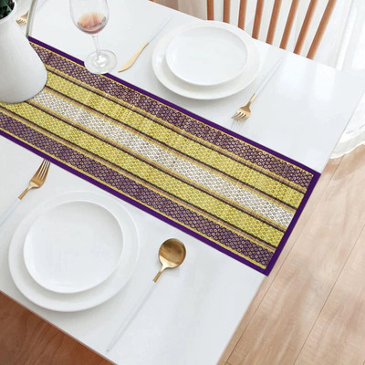 orric Rectangular Pack of 1 Table Placemat(Purple, Cotton)
