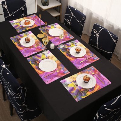 KUBER INDUSTRIES Rectangular Pack of 6 Table Placemat(Multicolor, PVC)