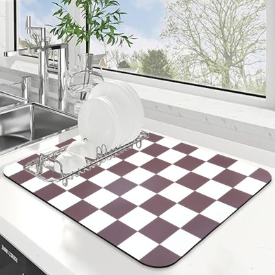 HomeCloud Rectangular Pack of 1 Table Placemat(Brown, Rubber)