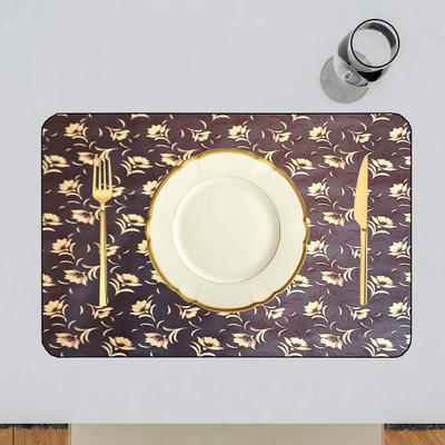 shrinitya Rectangular Pack of 6 Table Placemat(Multicolor, Polyester)