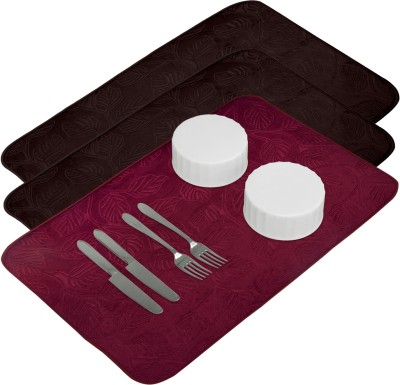 KUBER INDUSTRIES Rectangular Pack of 3 Table Placemat(Multicolor, Microfibre)