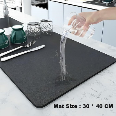 JOICE IMPEX Rectangular Pack of 1 Table Placemat(Black, Rubber)