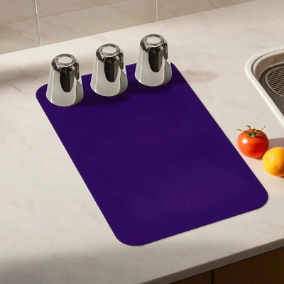 KUBER INDUSTRIES Rectangular Pack of 1 Table Placemat(Purple, Microfibre)