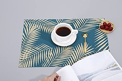 Gney Rectangular Pack of 6 Table Placemat(Multicolor, Polyester)