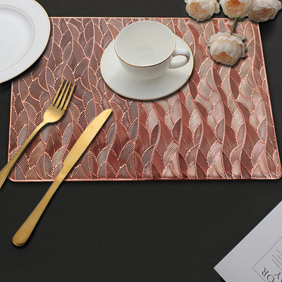 Dakshya Industries Rectangular Pack of 6 Table Placemat(Brown, PVC)