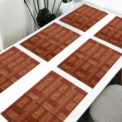 SANRAKSSHAN Rectangular Pack of 6 Table Placemat(Multicolor, PVC)