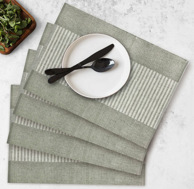 OASIS Rectangular Pack of 4 Table Placemat(Beige, Cotton)