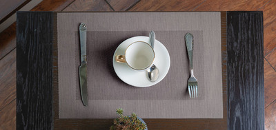 Aparajithaa Rectangular Pack of 1 Table Placemat(Grey, Cotton)
