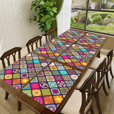 Trendy Rabbit Rectangular Pack of 6 Table Placemat(Multicolor, PVC)