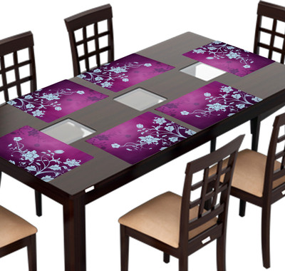 Flipkart SmartBuy Rectangular Pack of 6 Table Placemat(Purple, PVC)