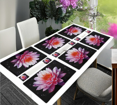 Creadcraft Rectangular Pack of 6 Table Placemat(Multicolor, PVC)