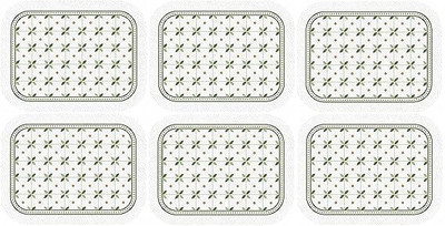 Besillia Rectangular Pack of 6 Table Placemat(Green, Leather)