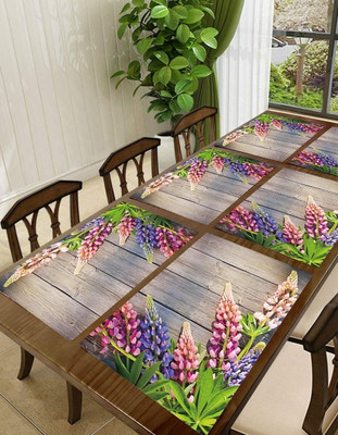 REVEXO Rectangular Pack of 6 Table Placemat(Multicolor, PVC)