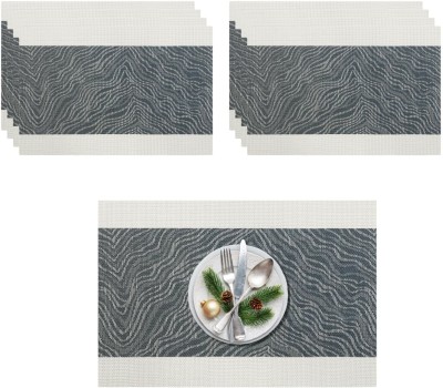 Daidokoro Rectangular Pack of 8 Table Placemat(Grey, Beige, White, PVC)