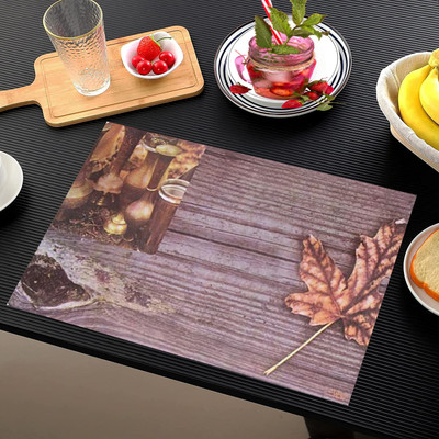 SANRAKSSHAN Rectangular Pack of 6 Table Placemat(Multicolor, PVC)
