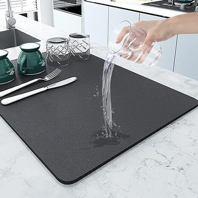 Sahaj Enterprise Rectangular Pack of 1 Table Placemat(Black, Rubber)
