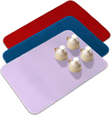 KUBER INDUSTRIES Rectangular Pack of 3 Table Placemat(Multicolor, Microfibre)