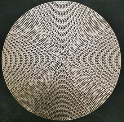 DELHI PVC CORP Round Pack of 6 Table Placemat(Gold, Lace)