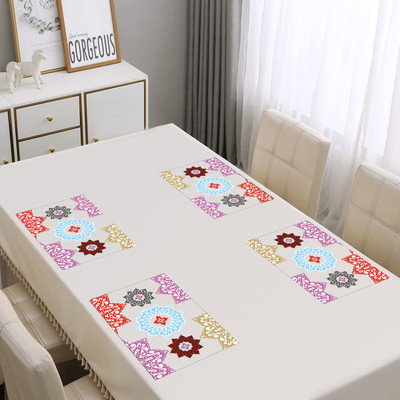 Flipkart SmartBuy Rectangular Pack of 4 Table Placemat(Multicolor, PVC)