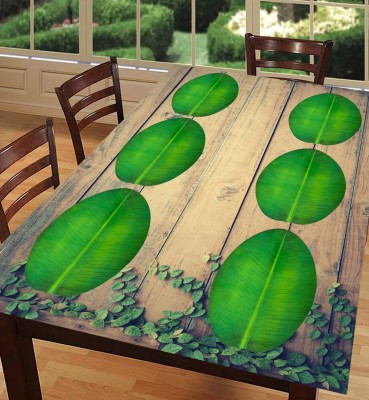 SANRAKSSHAN Rectangular Pack of 6 Table Placemat(Green, PVC)