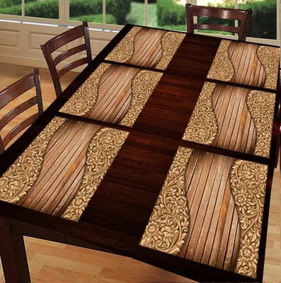Flipkart SmartBuy Rectangular Pack of 6 Table Placemat(Beige, PVC)