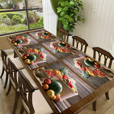 SANRAKSSHAN Rectangular Pack of 6 Table Placemat(Lavender, PVC)