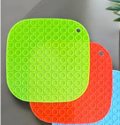 ADMONITION Round Pack of 2 Table Placemat(Multicolor, Silicone)