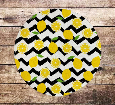 Onlyone1 Round Pack of 4 Table Placemat(White, Yellow, Polyester)