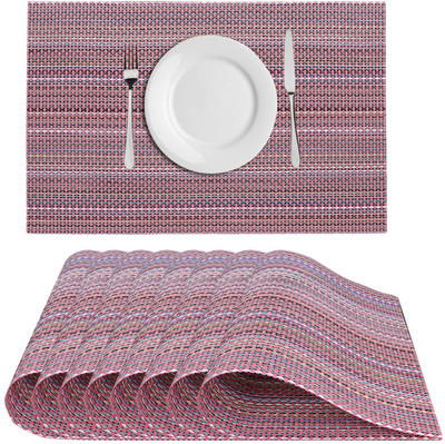 DPA Collection Rectangular Pack of 8 Table Placemat(Brown, PVC)