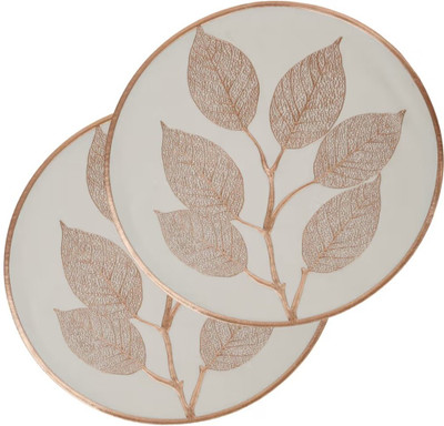 Dakshya Industries Round Pack of 2 Table Placemat(Brown, PVC)