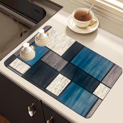 FLOSTRAIN Rectangular Pack of 1 Table Placemat(Blue, Rubber)