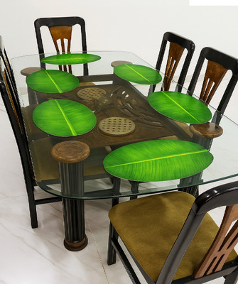 Flipkart SmartBuy Rectangular Pack of 6 Table Placemat(Green, PVC)