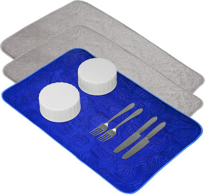 KUBER INDUSTRIES Rectangular Pack of 3 Table Placemat(Multicolor, Microfibre)