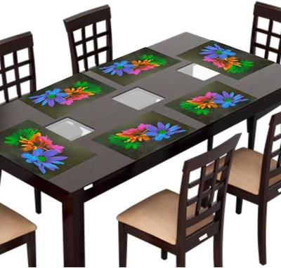 LOTUSKING Rectangular Pack of 6 Table Placemat(Light Green, PVC)