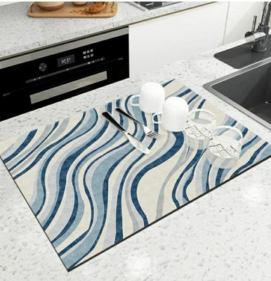 GLNRM Square Pack of 1 Table Placemat(Blue, Microfibre)