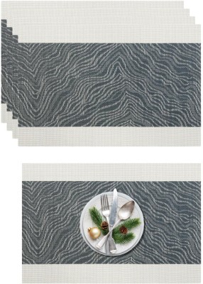 Daidokoro Rectangular Pack of 4 Table Placemat(Grey, Beige, White, PVC)