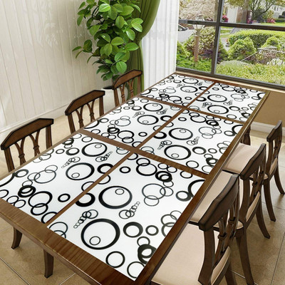 SANRAKSSHAN Rectangular Pack of 6 Table Placemat(Lavender, PVC)