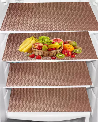 Mopak Decor Rectangular Pack of 4 Table Placemat(Brown, Polyester)