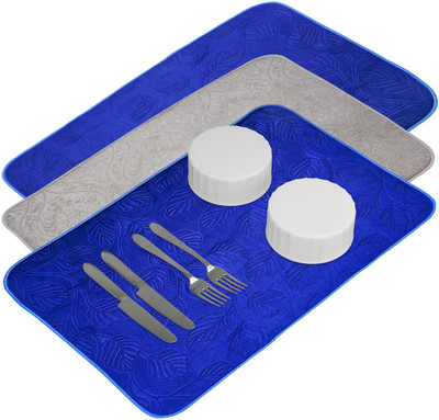 KUBER INDUSTRIES Rectangular Pack of 3 Table Placemat(Multicolor, Microfibre)