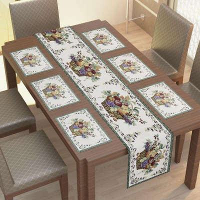 Shoppingzone Rectangular Pack of 7 Table Placemat(Multicolor, Cotton)