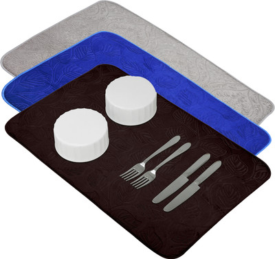 KUBER INDUSTRIES Rectangular Pack of 3 Table Placemat(Multicolor, Microfibre)