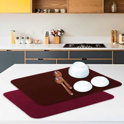 KUBER INDUSTRIES Rectangular Pack of 2 Table Placemat(Multicolor, Microfibre)
