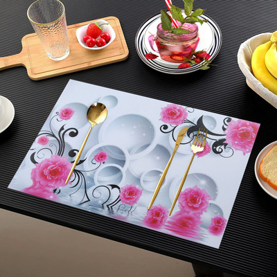 SANRAKSSHAN Rectangular Pack of 6 Table Placemat(Multicolor, PVC)