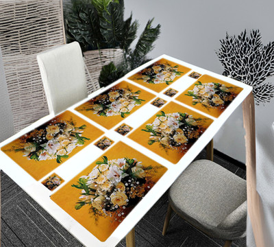 REVEXO Rectangular Pack of 6 Table Placemat(Multicolor, PVC)