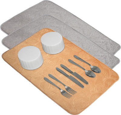 KUBER INDUSTRIES Rectangular Pack of 3 Table Placemat(Multicolor, Microfibre)