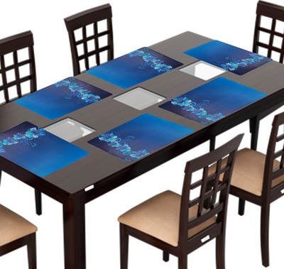 Flipkart SmartBuy Rectangular Pack of 6 Table Placemat(Blue, PVC)