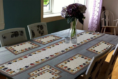Home Deor Kart Rectangular Pack of 7 Table Placemat(Brown, Cotton)