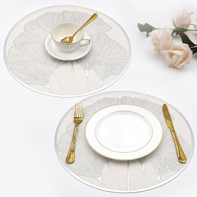Flipkart SmartBuy Round Pack of 2 Table Placemat(Silver, PVC)