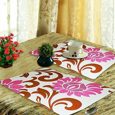 MONKDECOR Rectangular Pack of 6 Table Placemat(Multicolor, PVC)