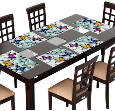LOTUSKING Rectangular Pack of 6 Table Placemat(Beige, PVC)